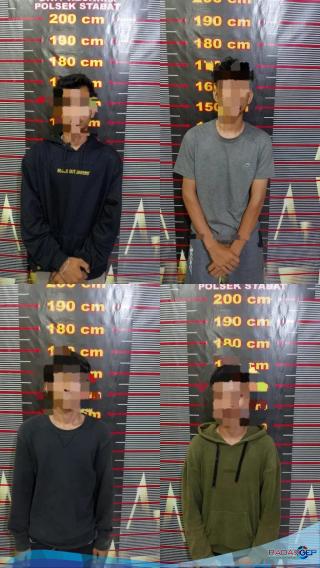 Empat Pria Pelaku Pencurian Dengan Kekerasan Diringkus TIM Pidum Sat Reskrim Polres Langkat dan Unit Reskrim Polsek Stabat